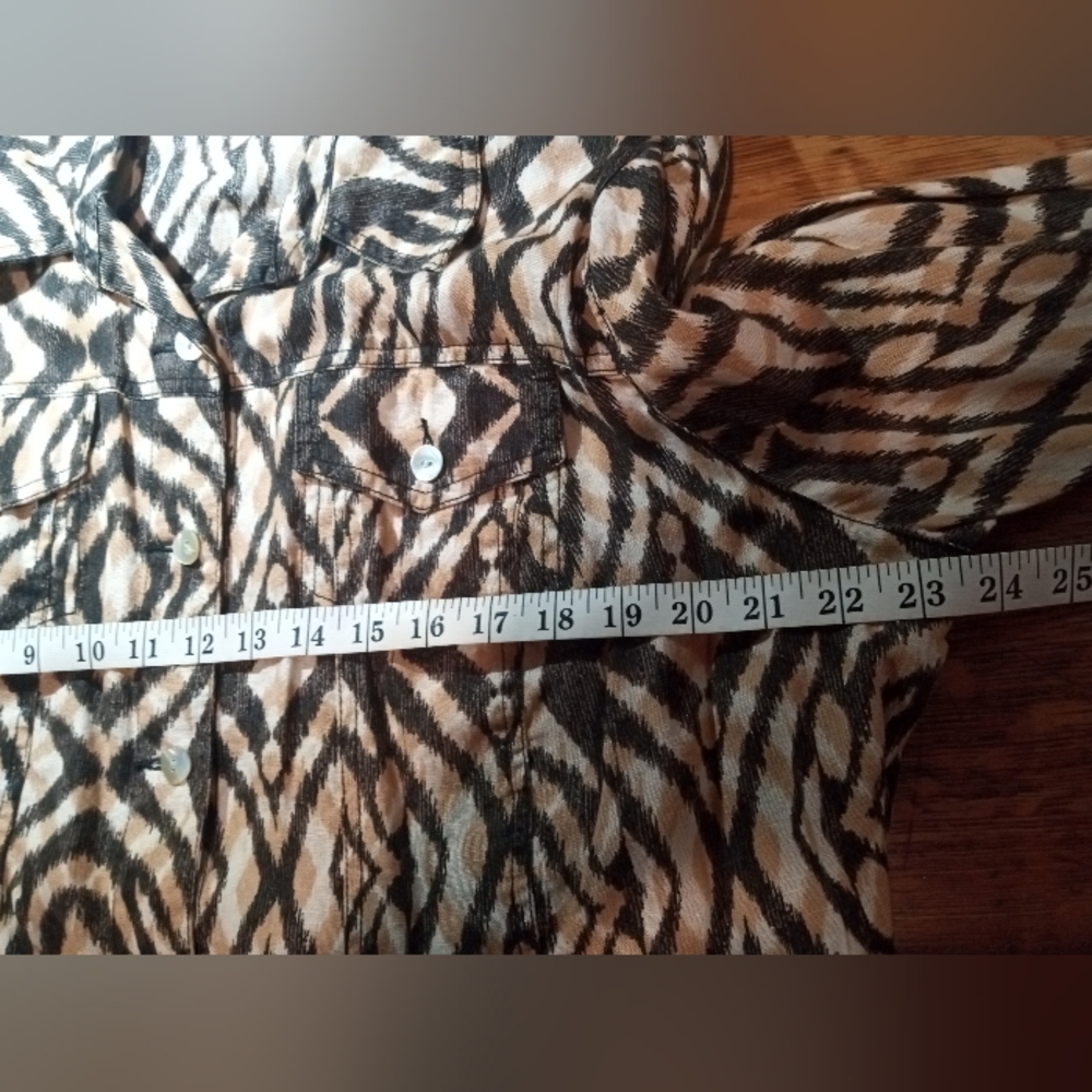 Ruby Rd. Brown and Black Patterned Jean Jacket - image 6